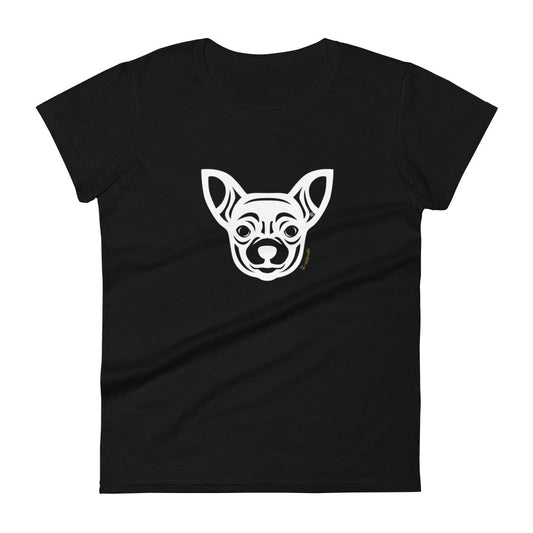 Camiseta feminina de manga curta - Chihuahua - Tribal i-animals