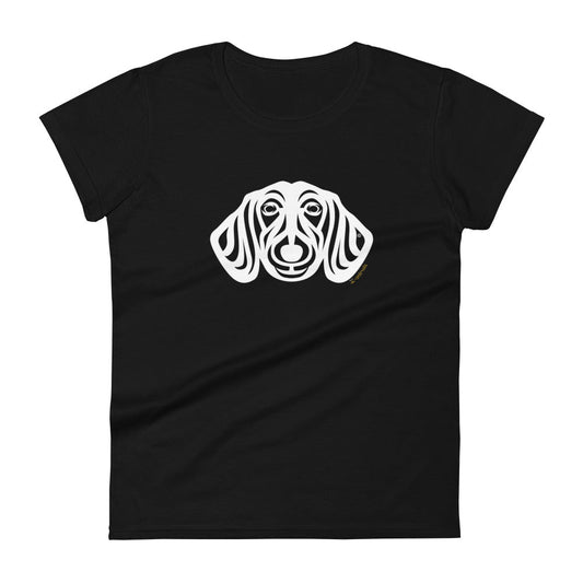 Camiseta feminina de manga curta - Dachshund - Tribal i-animals