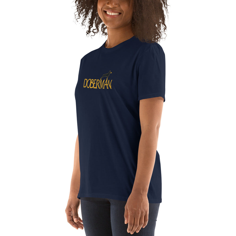 Camiseta unissex com mangas curtas - Doberman i-animals