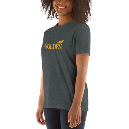 Camiseta unissex com mangas curtas - Golden Retriever i-animals