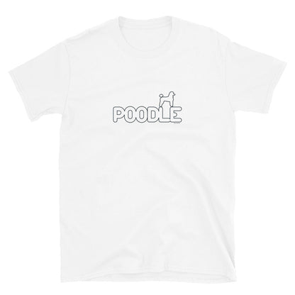 Camiseta unissex com mangas curtas - Poodle - Cores claras i-animals