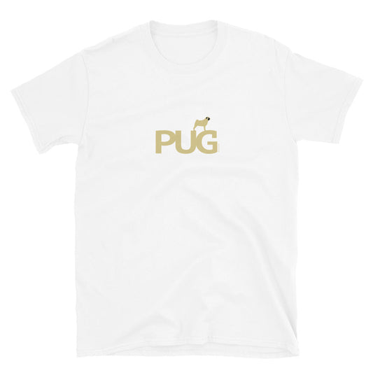 Camiseta unissex com mangas curtas - Pug i-animals