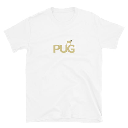 Camiseta unissex com mangas curtas - Pug i-animals