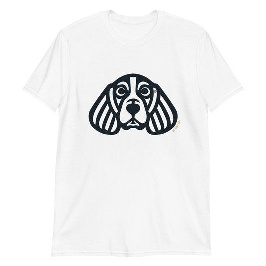 Camiseta unissex de manga curta - Beagle - Tribal - Cores Claras i-animals