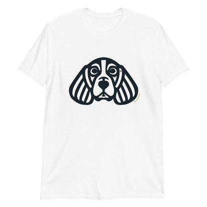 Camiseta unissex de manga curta - Beagle - Tribal - Cores Claras i-animals