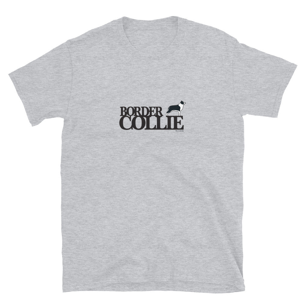 Camiseta unissex de manga curta - Border Collie - Cores Claras i-animals