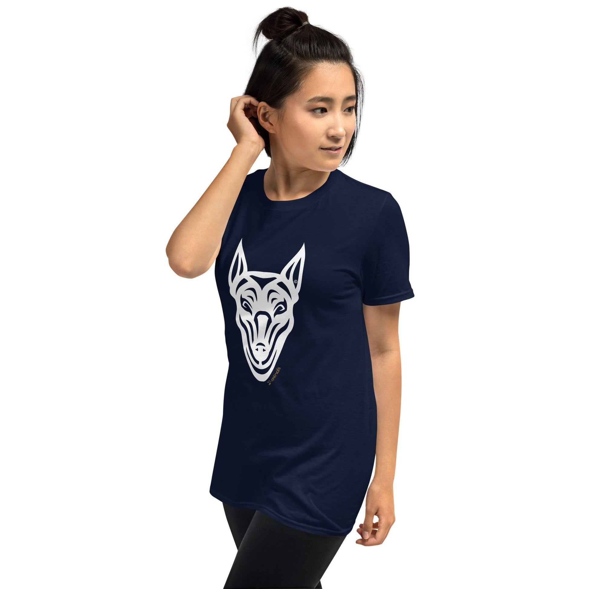Camiseta unissex de manga curta - Doberman - Tribal i-animals