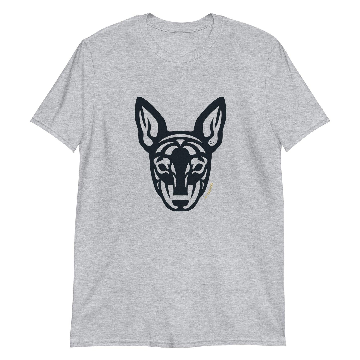 Camiseta unissex de manga curta -  Pinscher - Tribal - Cores Claras i-animals