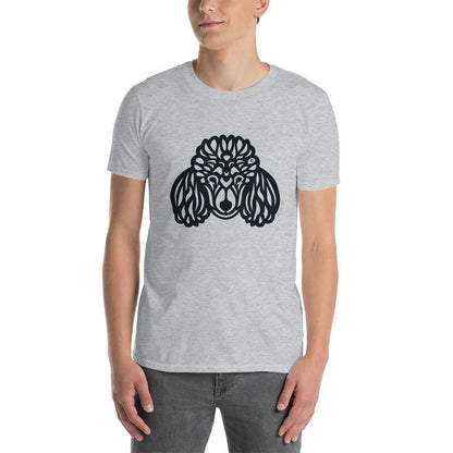 Camiseta unissex de manga curta - Poodle - Tribal - Cores Claras i-animals