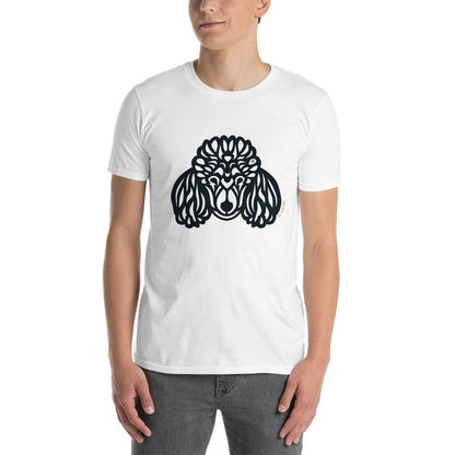 Camiseta unissex de manga curta - Poodle - Tribal - Cores Claras i-animals