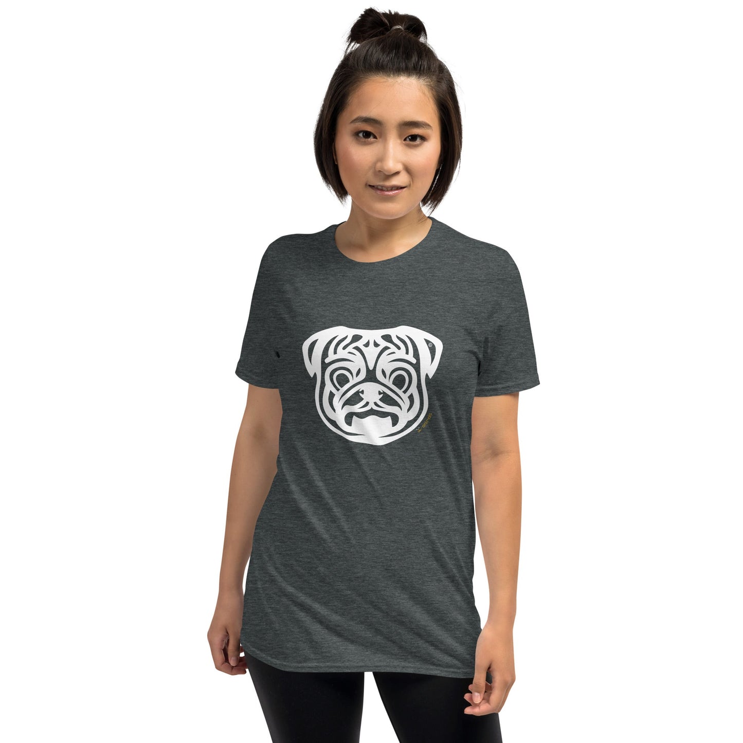 Camiseta unissex de manga curta - Pug - Tribal i-animals