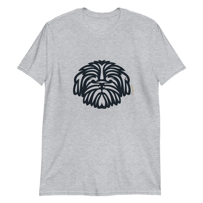 Camiseta unissex de manga curta - Shih Tzu - Tribal - Cores Claras i-animals