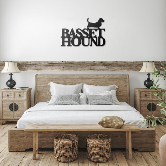 Placa de metal Basset Hound - Identidade i-animals