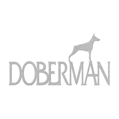 Placa de metal Doberman - Identidade i-animals
