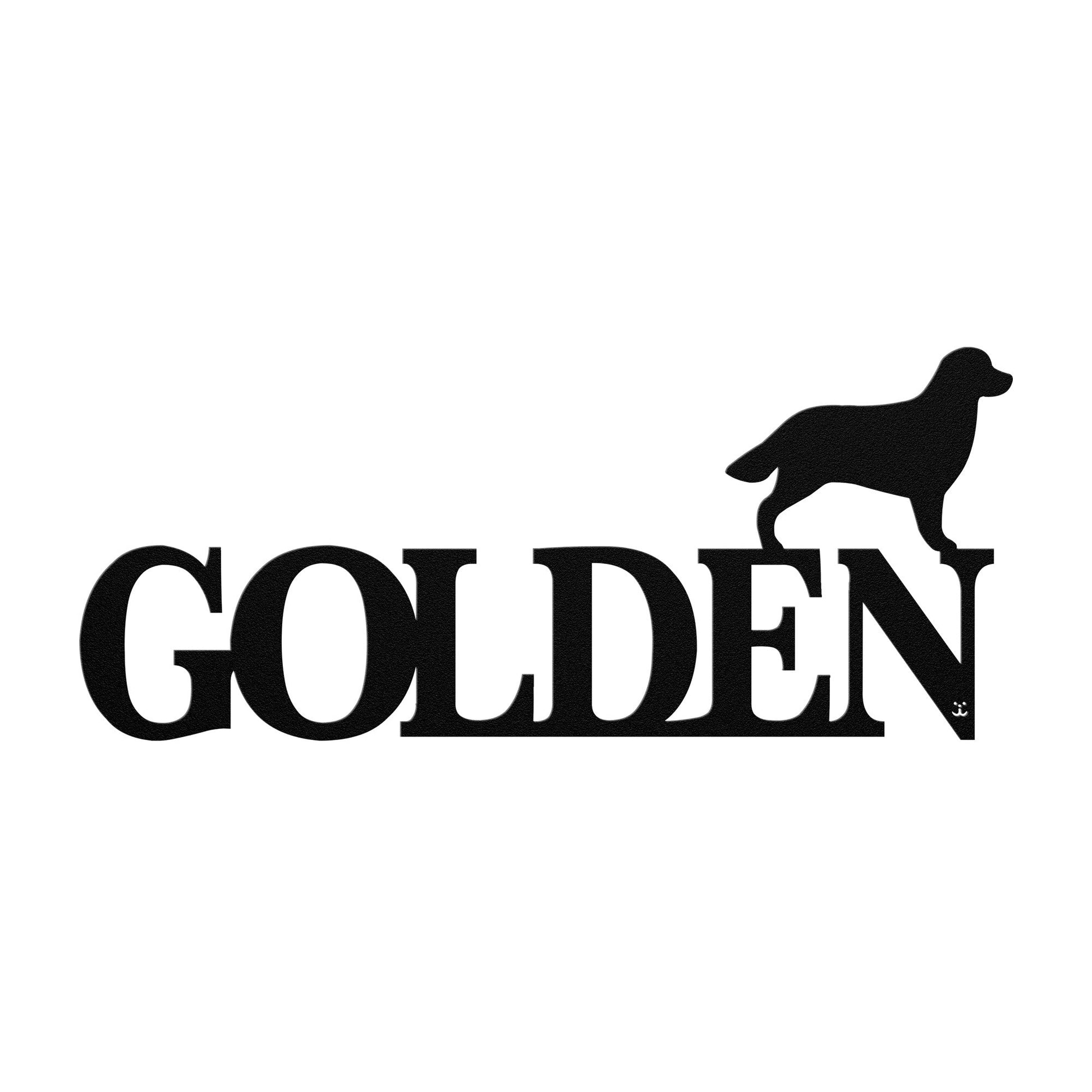 Placa de metal Golden Retriever - Identidade i-animals