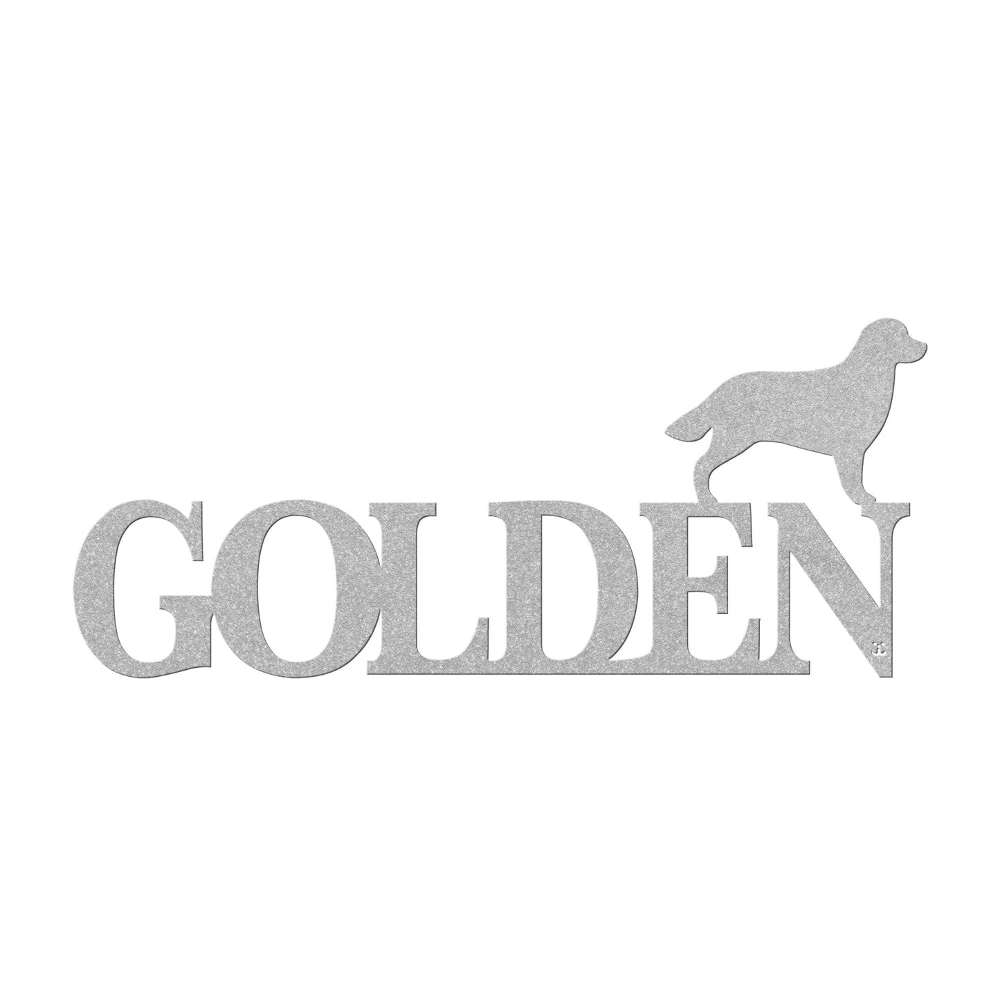 Placa de metal Golden Retriever - Identidade i-animals