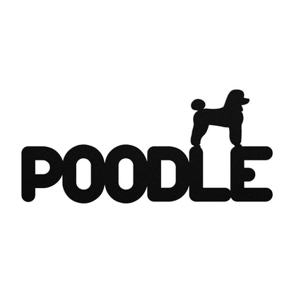 Placa de metal Poodle - Identidade i-animals