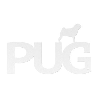 Placa de metal Pug - Identidade i-animals