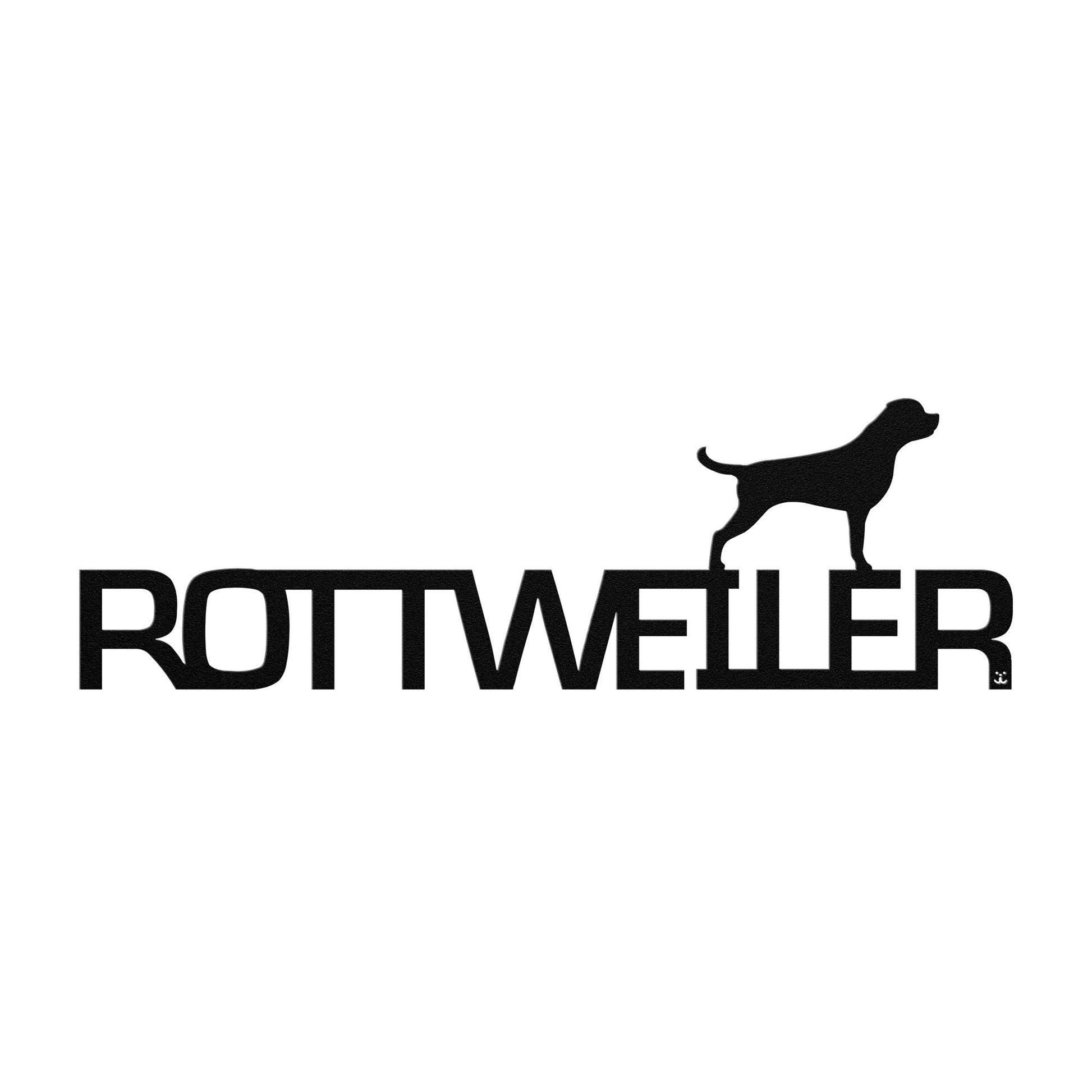 Placa de metal Rottweiler - Identidade i-animals