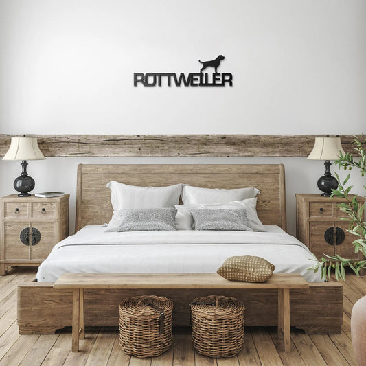 Placa de metal Rottweiler - Identidade i-animals