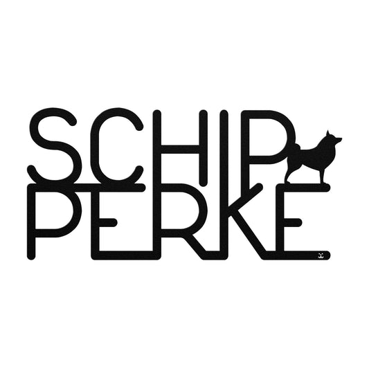Placa de metal Schipperke - Identidade i-animals
