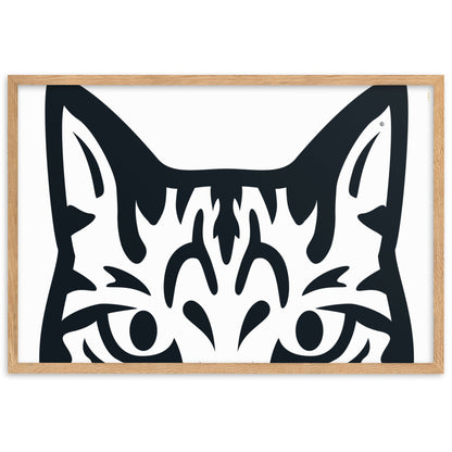 Pôster emoldurado Gato Tigrado - Tribal - i-animals