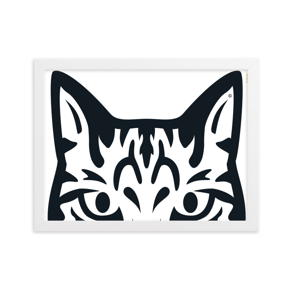 Pôster emoldurado Gato Tigrado - Tribal - i-animals
