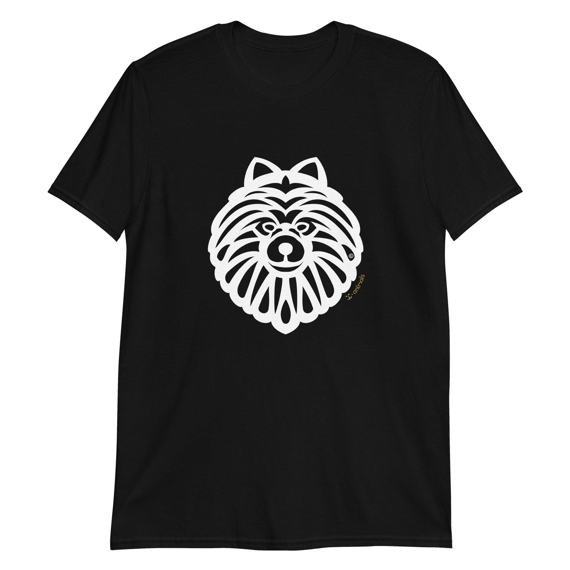 Camiseta unissex de manga curta - Spitz Alemão - Tribal - i-animals