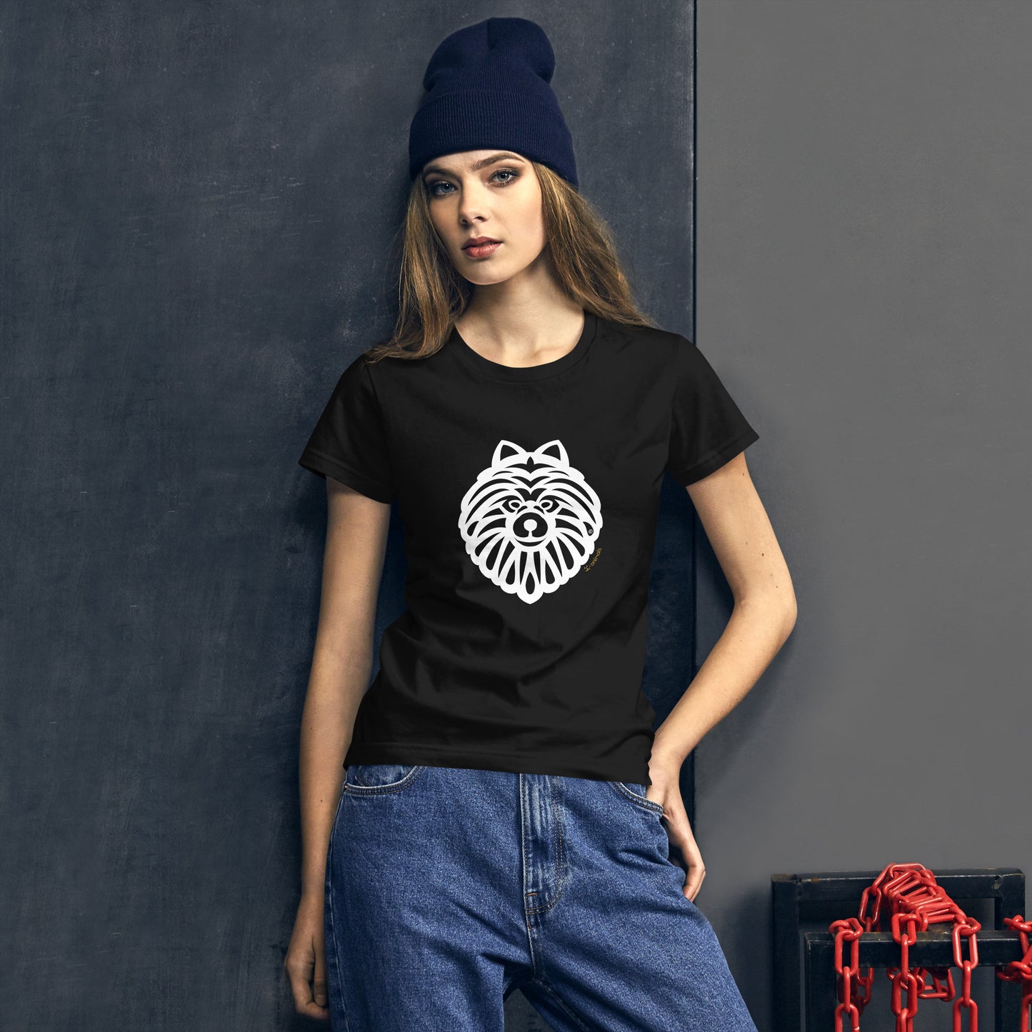 Women's Fashion Fit T-Shirt - German Spitz - Tribal