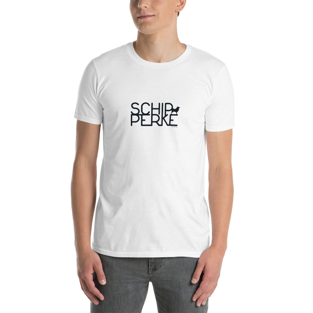 Camiseta unissex com mangas curtas - Schipperke - Cores Claras i-animals