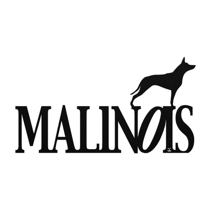 Placa de metal Malinois - Identidade i-animals