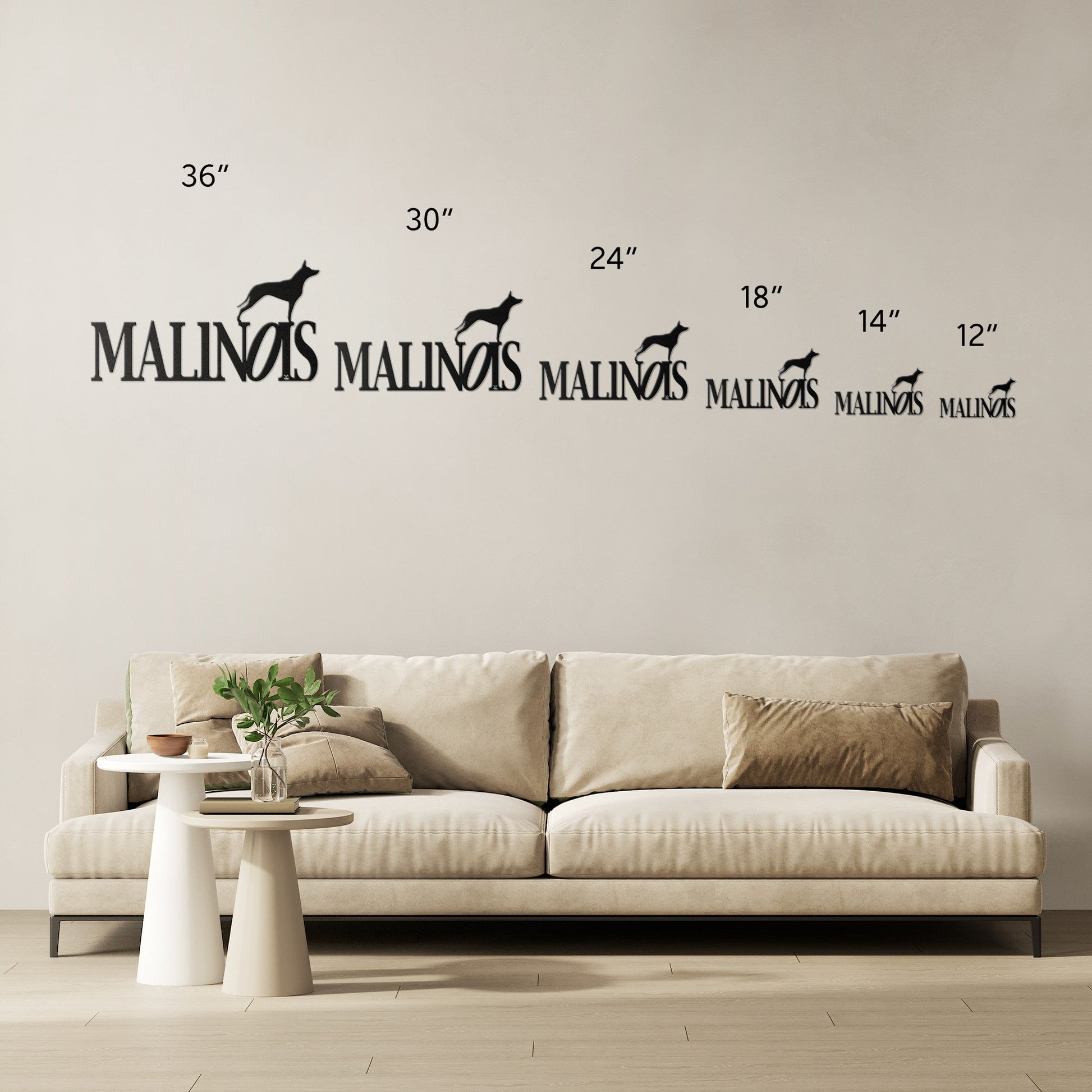 Placa de metal Malinois - Identidade i-animals