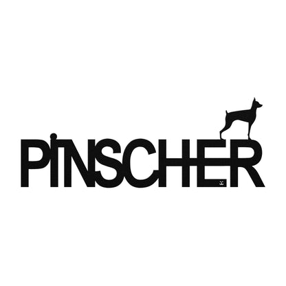 Placa de metal Pinscher - Identidade i-animals