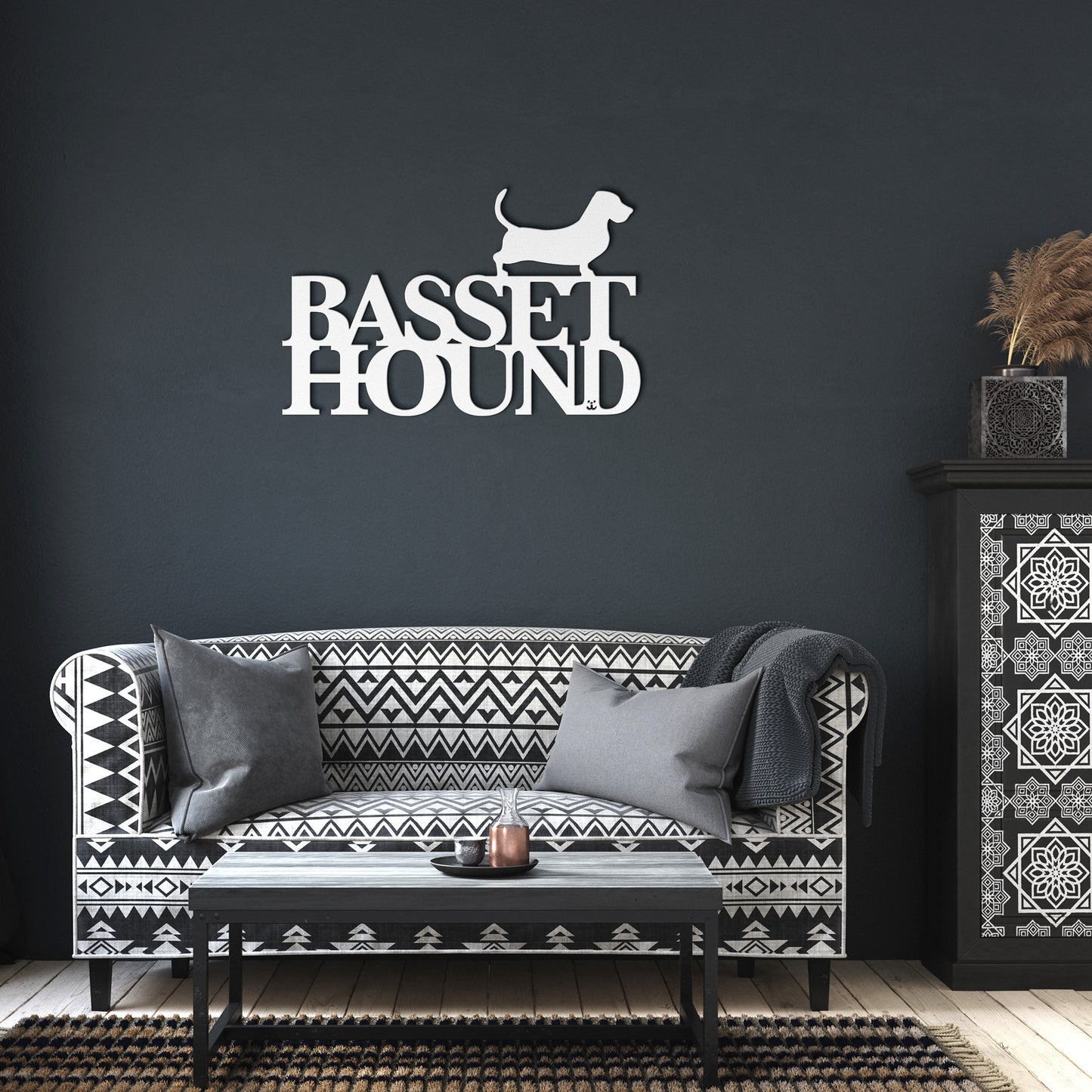 Basset Hound Cut Metal - Identity