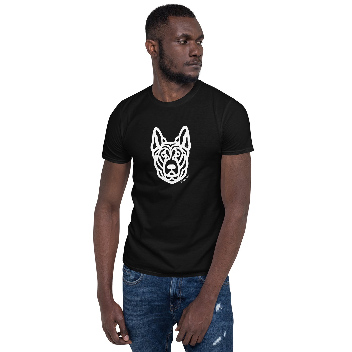 Unisex Basic Softstyle T-Shirt - German Shepherd - Tribal
