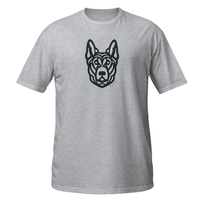 Unisex Basic Softstyle T-Shirt- German Shepherd - Tribal - Light Colors